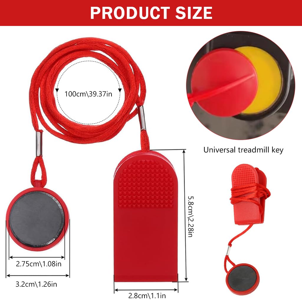 Proberos Treadmill Key Red Magnetic Treadmill Safety with Clip Universal Magnetic Treadmill Safety Key Proberos Treadmill Key Red Magnetic Treadmill Safety with Clip Universal Magnetic Treadmill Safety Key